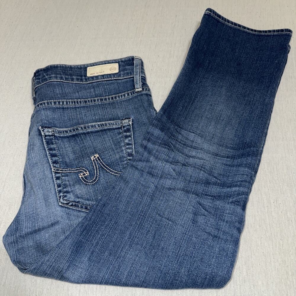 Vintage AG Ex-boyfriend Crop Distressed Jean 27 (30x25) Made In USA EUC
